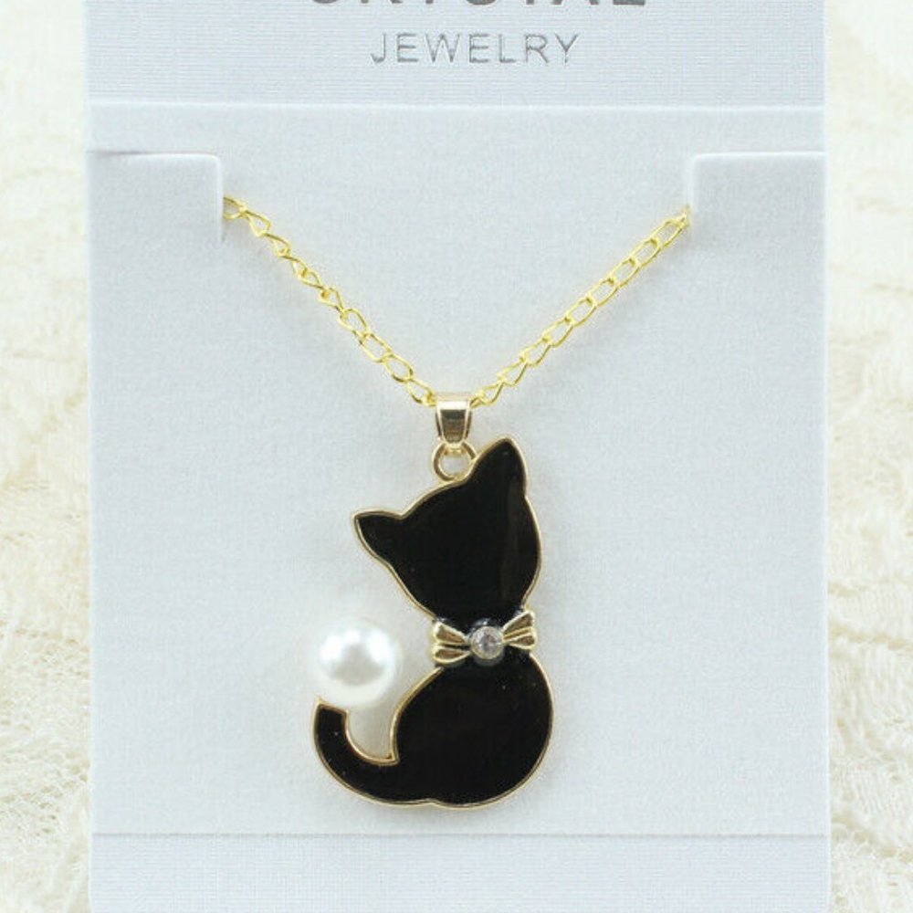 SALE  ** BRAND NEW ** MIDNIGHT KITTY NECKLACE